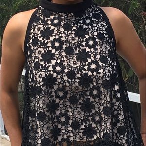 Gorgeous lace open back top
